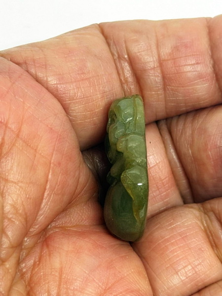 จี้พระสังกัจจายน์หยกพม่า (Burmese Jade Smiling Buddha Pandant)